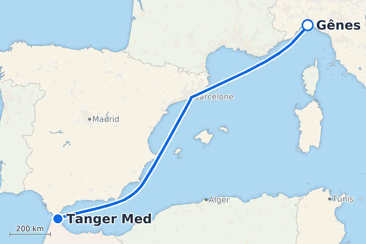 Gênes - Tanger Med